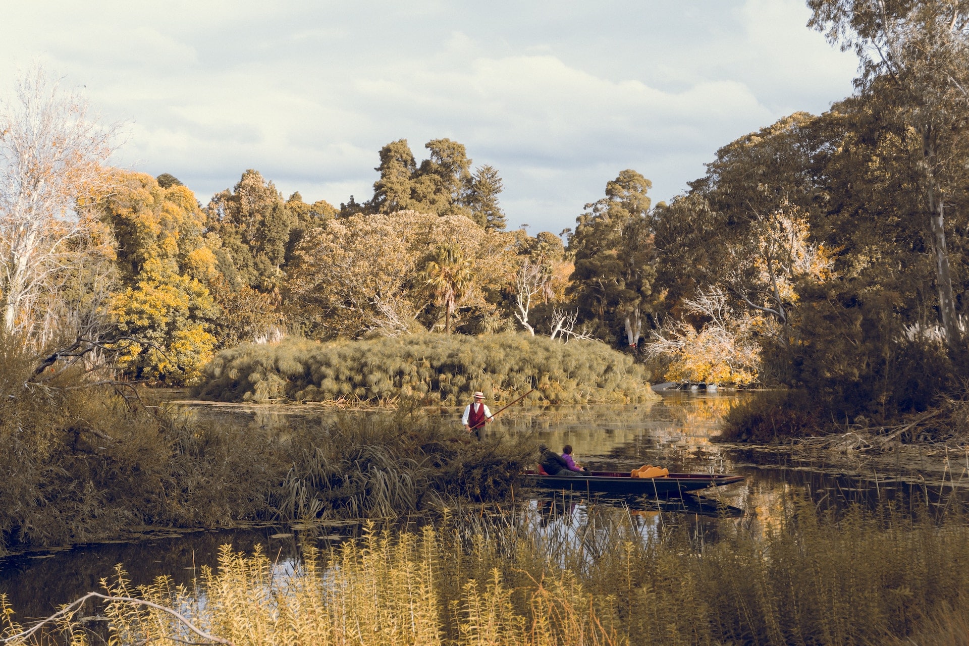 Two people boating through an off the beaten path in Melbourne