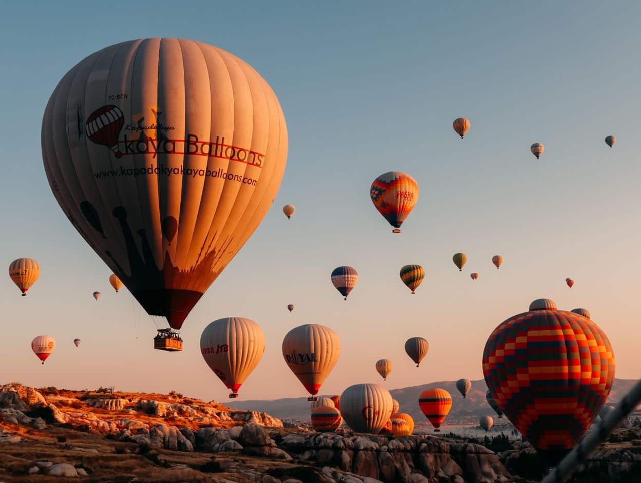the Istanbul hot air balloon festival happening over Cappadocia